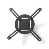 Support plafond vidéoprojecteur orientable 360° 10 kg - Nedis PJCM100BK