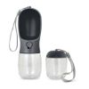 Gourde de voyage 2 en 1 pour chien eau 280 ml et croquettes 100 g – Livoo PET103 – gris et noir
