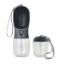 Gourde de voyage 2 en 1 pour chien eau 280 ml et croquettes 100 g – Livoo PET103 – gris et noir