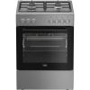 Cuisinière mixte 4 feux gaz four électrique 72 L chaleur brassée 60 cm - Beko FBE62131XDT