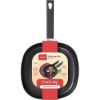 Poêle gril carrée 24 × 24 cm aluminium antiadhésif induction – Livoo Premier Chef MEP152 – rouge