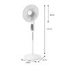 Ventilateur sur pied Série 1000 45 cm 3 vitesses 38 dB minuterie blanc - Philips CX1220/00
