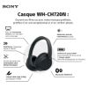 Casque Bluetooth à réduction de bruit 50 h multipoint noir - Sony WH-CH720N