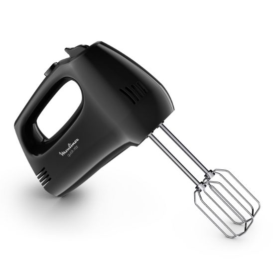 Batteur électrique Moulinex Quick Mix HM31W – 300 W, 5 vitesses + turbo, noir