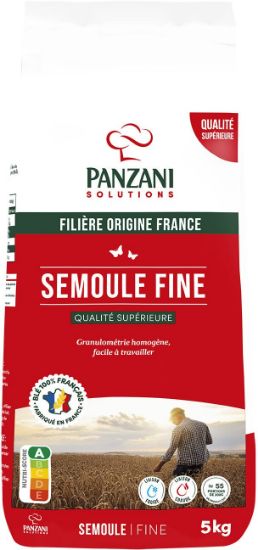 Panzani – Semoule de blé dur fine – Sac 5 kg