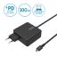 Chargeur secteur GaN Jaym 100 W câble USB-C 2 m intégré, noir