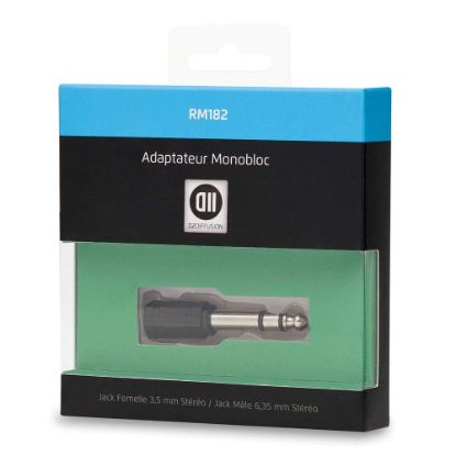 Adaptateur jack 3,5 mm femelle vers jack 6,35 mm mâle D2 Diffusion