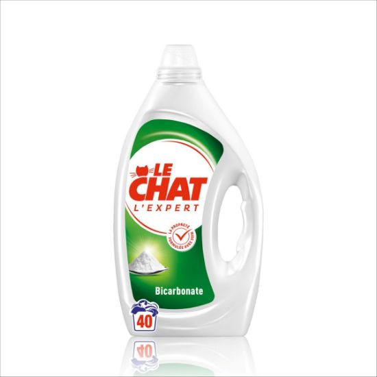 Lessive liquide Le Chat l'expert bicarbonate 40 lavages 1,8 L
