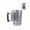 Cheminée d'allumage pour barbecue au charbon, acier galvanisé – Little Balance Baroud'Fire – argent