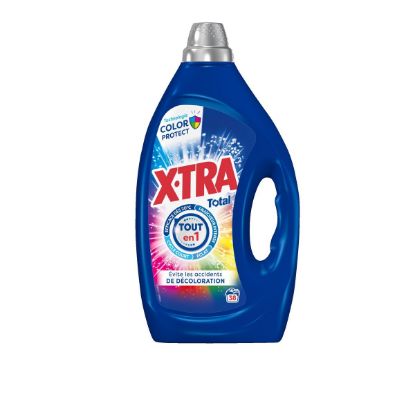 Lessive liquide X-TRA Total color protect 38 lavages