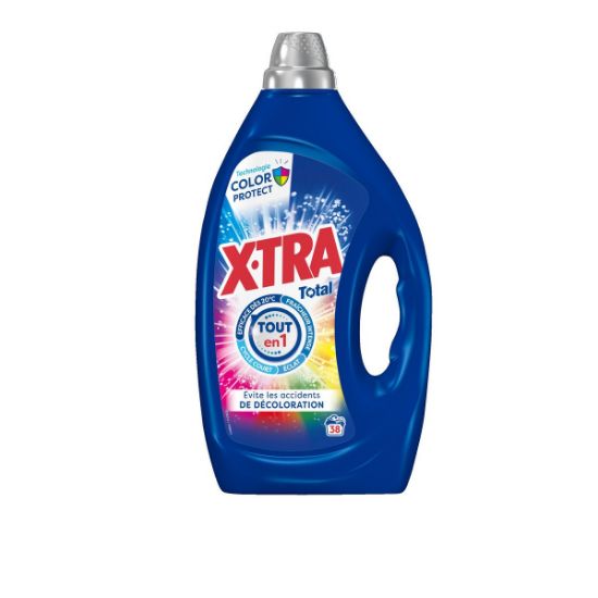 Lessive liquide X-TRA Total color protect 38 lavages