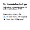 Pack cartouches d'encre HP 302 noire + couleur