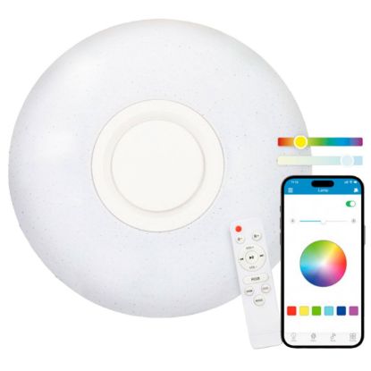 Plafonnier LED connecté Wi-Fi Ksix avec haut-parleur, couleurs