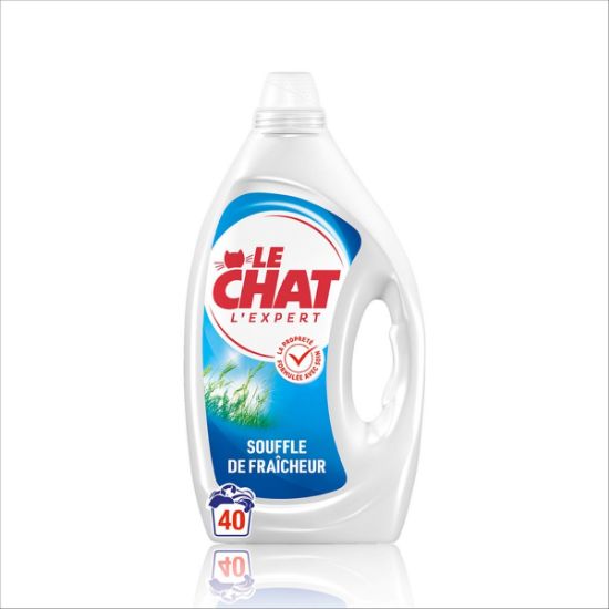 Lessive liquide Le Chat souffle fraîcheur 40 lavages 1,8 L