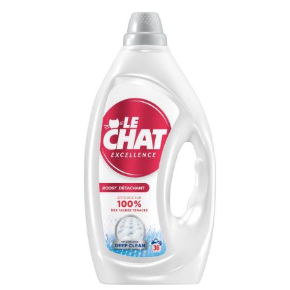 Lessive liquide Le Chat excellence boost détâchant 36 lavages 1,62 L