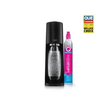 Machine SodaStream Terra noire + concentré Pepsi Zéro Sucres 440 ml offert – cylindre à clipser, 1 bouteille