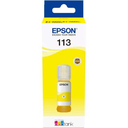 Bouteille d'encre Epson 113 EcoTank – jaune pigmenté, 70 ml