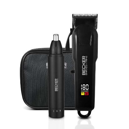 Kit 2 tondeuses cheveux-barbe et nez-oreilles avec trousse – Becker Strim XN
