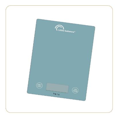 Balance de cuisine électronique 5 kg au gramme, plateau verre – Little Balance Starty Slim – émeraude