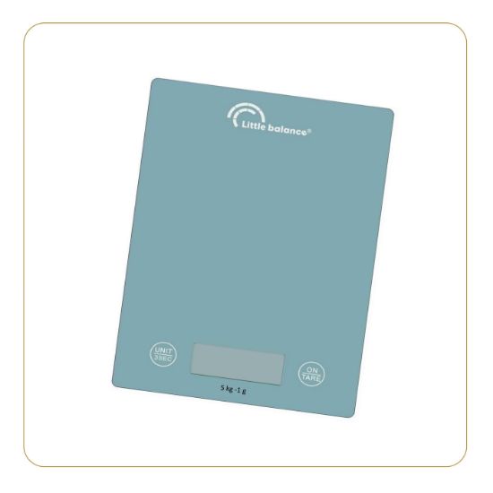 Balance de cuisine électronique 5 kg au gramme, plateau verre – Little Balance Starty Slim – émeraude