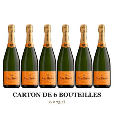 Champagne Brut Veuve Clicquot Carte Jaune – carton de 6 bouteilles de 75cl