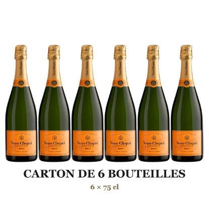 Champagne Brut Veuve Clicquot Carte Jaune – carton de 6 bouteilles de 75cl