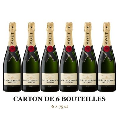 Champagne Moët & Chandon Brut Impérial – carton de 6 bouteilles de 75cl