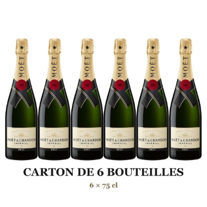 Champagne Moët & Chandon Brut Impérial – carton de 6 bouteilles de 75cl