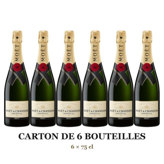 Champagne Moët & Chandon Brut Impérial – carton de 6 bouteilles de 75cl