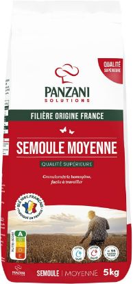 Panzani – Semoule de blé dur moyenne – Sac 5 kg