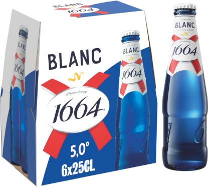 Bière 1664 Blanc – pack de 6 bouteilles de 25 cl