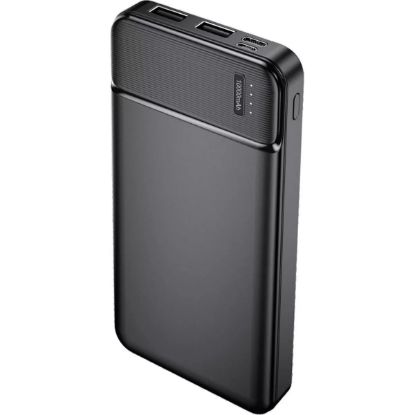 Batterie externe 10 000 mAh noire, 2 USB-A + USB-C