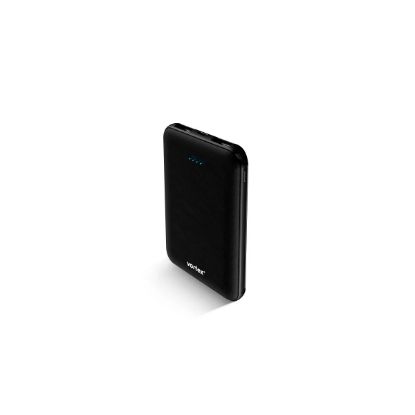Batterie externe 5 000 mAh 3 ports USB-A et USB-C avec indicateur LED – Vortex P5 – noir