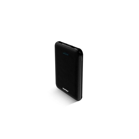 Batterie externe 5 000 mAh 3 ports USB-A et USB-C avec indicateur LED – Vortex P5 – noir