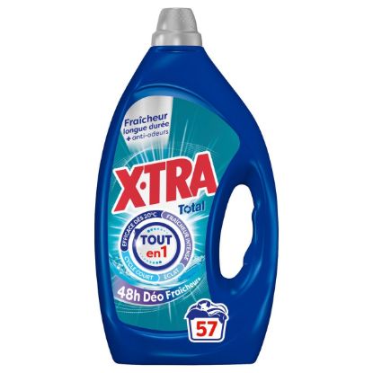 Lessive liquide X-TRA Total déo fraîcheur+ givrée 57 lavages 2,565 L