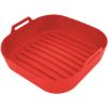 Lot de 2 paniers silicone carrés pour Air Fryer 21 cm – Kitchencook Silipot Square – rouge