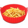 Lot de 2 moules ronds en silicone 20 cm pour friteuse sans huile et four – Kitchencook Siliround – rouge