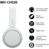 Casque Bluetooth supra-auriculaire 50 h multipoint blanc - Sony WH-CH520