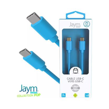Câble USB-C vers USB-C bleu – Jaym Collection POP