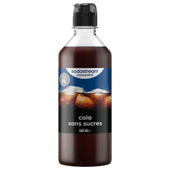 Concentré SodaStream Cola sans sucres 440 ml – jusqu'à 9 L de boisson