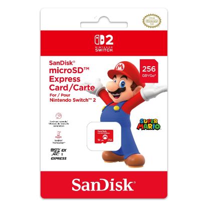 Carte microSD Express 256 Go SanDisk sous licence Nintendo pour Switch 2