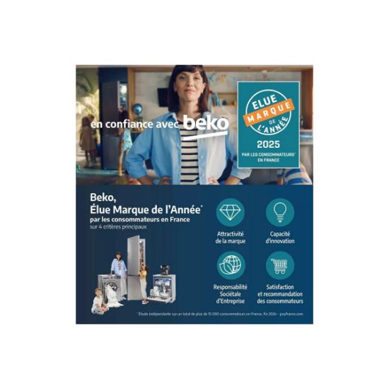 Lave-vaisselle pose libre 60 cm 13 couverts 47 dB silver - Beko LVV1347S