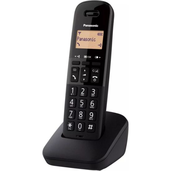 Téléphone fixe sans fil DECT Solo blocage d'appels volume renforcé antichoc noir - Panasonic KX-TGB610FRB
