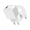 Pack Big Ben : chargeur secteur USB-A 12 W + câble Lightning MFi 1,2 m, recyclé