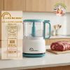 Mini hachoir électrique 250 W pulse et continu, orifice à sauces – Little Balance Happy Mix – émeraude