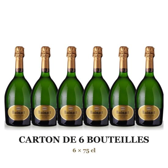 Champagne R de Ruinart Brut – carton de 6 bouteilles de 75cl