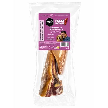 Friandise chien Amity Premium Demi-os de jambon Serrano 2 en 1 – 370 g