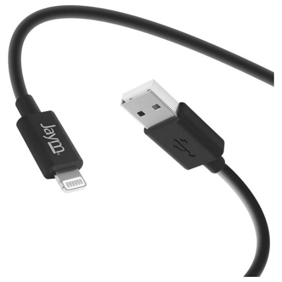 Câble USB-A vers Lightning MFi 1 m Jaym, noir