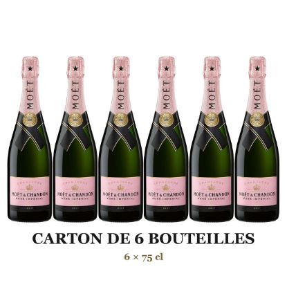 Champagne Moët & Chandon Rosé Impérial – carton de 6 bouteilles de 75cl
