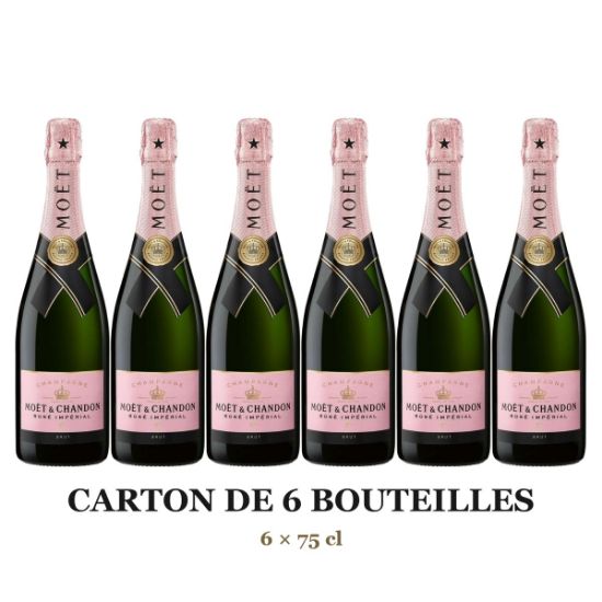 Champagne Moët & Chandon Rosé Impérial – carton de 6 bouteilles de 75cl